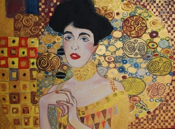 Gustav Klimt Adele Bloch obraz do salonu gold
