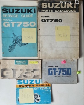 Suzuki Gt750 instrukcji manual katalog 5sztuk