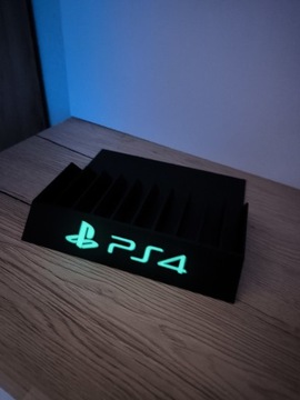 Stojak podstawka na gry Ps4 napis świecący UV 