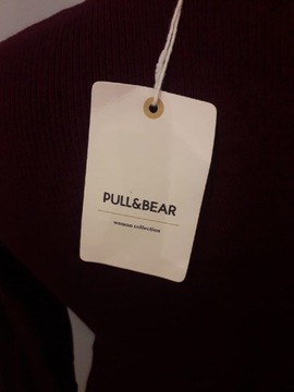 Bordowy sweterek damski Pull&Bear rozm.L
