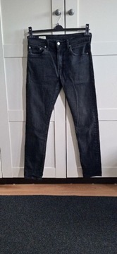 Czarne jeansy Levis 512 W32 L32