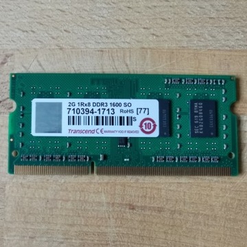 Moduł pamięci RAM 2GB DDR3-1600 SO-DIMM