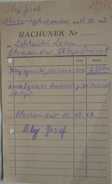 Alwernia Chrzanów 1949 Olej Józef suszone gruszki