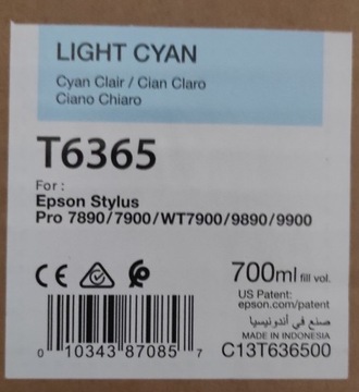 Tusz Epson T6365 7890 7900 9890 9900 Light Cyan