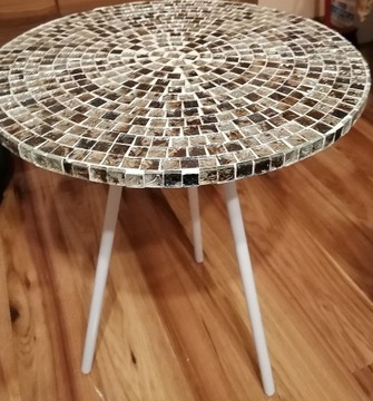 Stolik kawowy, stylowa mozaika szklana