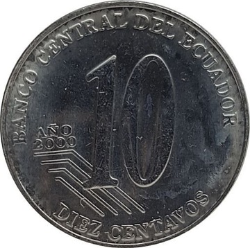 Ekwador 10 centavos 2000, KM#106