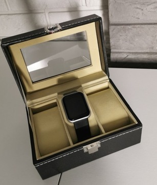 Smartwatch kwadratowa koperta czarny silver