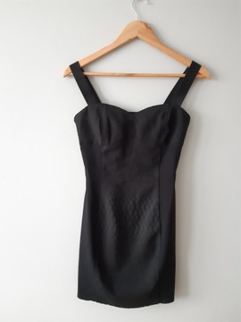 Czarna sukienka krótka sukienka wieczorowa S 36