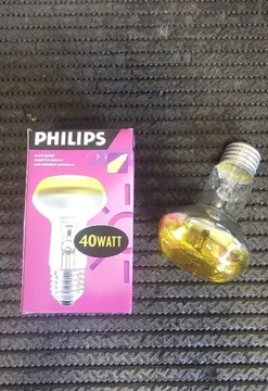 Żarówka Philips R63 E25 kolor Żółty 