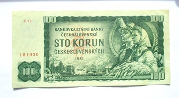 100 Koron 1961 r.  Czechosłowacja