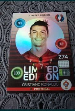 Karta limited edition Euro 2016 Cristiano Ronaldo 