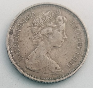 5 nowych Pensów 1970 W. Brytania Kr. Elżbieta II