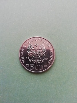Moneta 500zł z 1989 roku