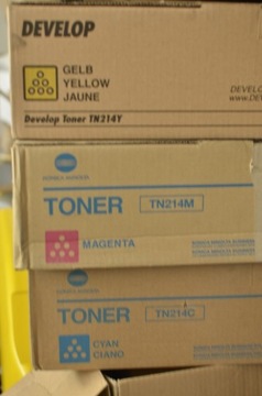 Toner TN214 Konica Minolta c250 oryginały komplet