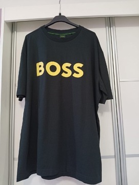 Hugo Boss koszulka t-shirty czarny z napisem XL