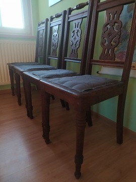 Krzesła drewniane dębowe Zestaw x4