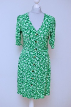 Zielona sukienka w kwiaty  40 L na lato letnia