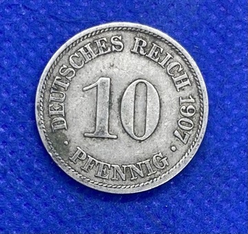 Niemcy - 10 pfennig 1907 A