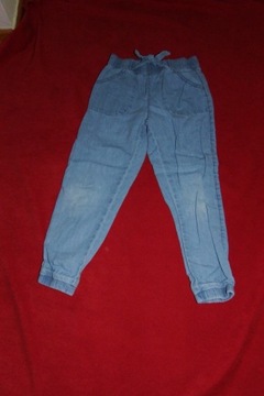 Ds 110 Spodnie dziewczęce dżinsowe bardzo cienkie
