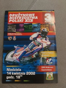 Program Żużel Polonia Bydgoszcz - Częstochowa 2002