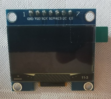 Wyświetlacz  1,3" SPI OLED niebieski Arduino