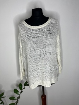 Biały kremowy sweter sweterek oversize H&M rozmiar