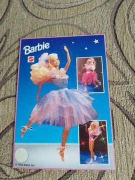 Barbie naklejka pocztówka retro vintage 