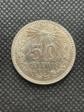 Meksyk 50 centavos 1944 rok 