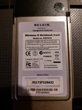 Belkin karta sieciowa do laptopów wifi F5D7010