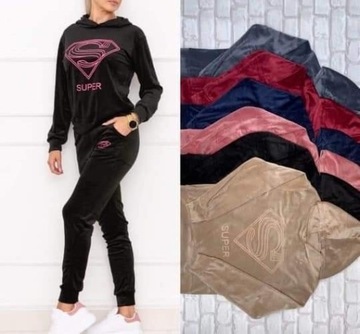 Dres SuperGirl Welurowy S/M
