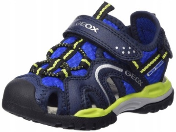 Geox J BOREALIS BOY Sandały Chłopcy, ROYAL/LIME 32