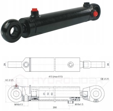 SIŁOWNIK HYDRAULICZNY DWUSTRONNEGO DZIAŁANIA 