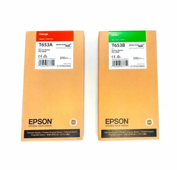 Tusz Epson T653A ORANGE / T653B GREEN