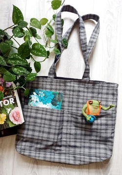 Torebka na ramię handmade  shopperka 