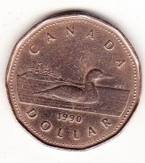 KANADA .... 1 dolar ... 1990