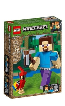 LEGO Minecraft BigFig Steve z papugą 21148