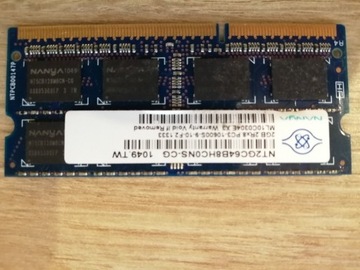 Pamięć RAM NANYA NT2GC64B8HC0NS-CG 2 GB DDR3