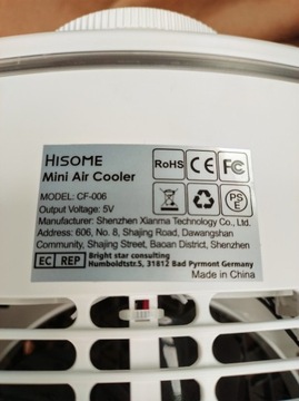Klimatyzator przenośny Hisome LED 