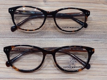 Piękne okulary w rogowej oprawe D603 Lucky Brand!