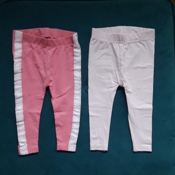 Nowe różowe legginsy. 2 szt.  R.62-68