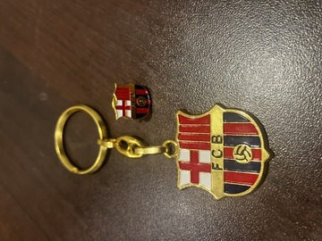 Brelok do kluczy + wpinką FC Barcelona