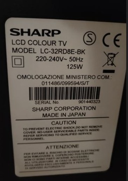 SHARP LCD Colour TV LC-32RD8E-BK  Made in Japan