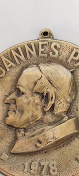 Jan Pawel II Papież mosiądz pamiątkowy medal 