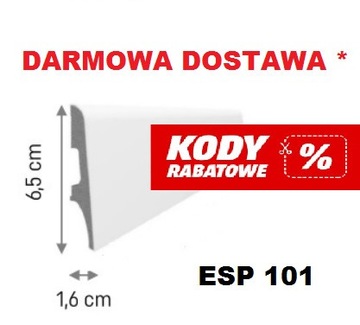 Listwa Espumo 101  BIAŁA  6,5 cm  PROMOCJA 