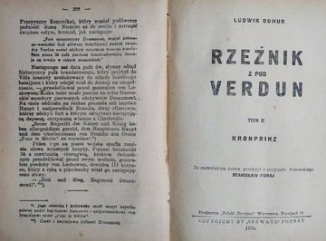 „RZEŹNIK  Z  POD VERDUN” -  Ludwik DUMUR (1924 r.)