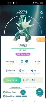 Sprzedam shiny Dialga Pokemon Go