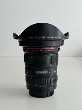 Obiektyw Canon 17-40 f4 L USM + tulipan + filtr UV