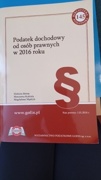 Podatek dochodowy od osob prawnych w 2016 r.