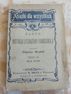 Historia literatury francuskiej w.XVIII Brodzki