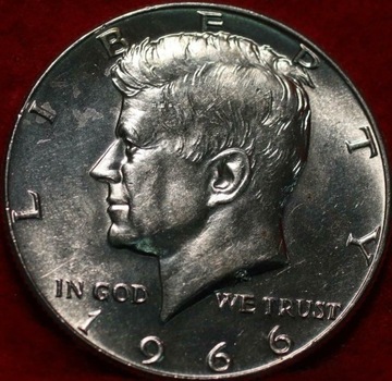 50 centów - Kennedy Half Dollar 1966 - menniczy  